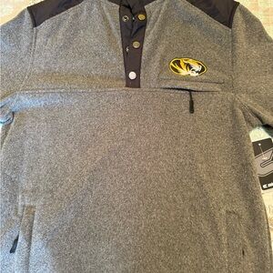 Colosseum fleece Mizzou half zip button up